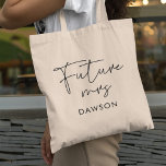 Moderne minimalistische toekomst mevrouw gepersona tote bag<br><div class="desc">Een paar coole persoonlijke bruidgiften voor de toekomst,  Mrs...  terwijl je wacht op de grote dag.</div>