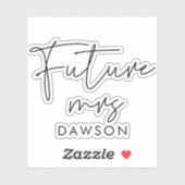 Moderne minimalistische toekomst mevrouw toekomsti sticker (Vel)