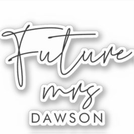 Moderne minimalistische toekomst mevrouw toekomsti sticker