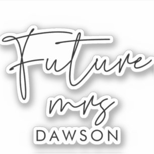 Moderne minimalistische toekomst mevrouw toekomsti sticker