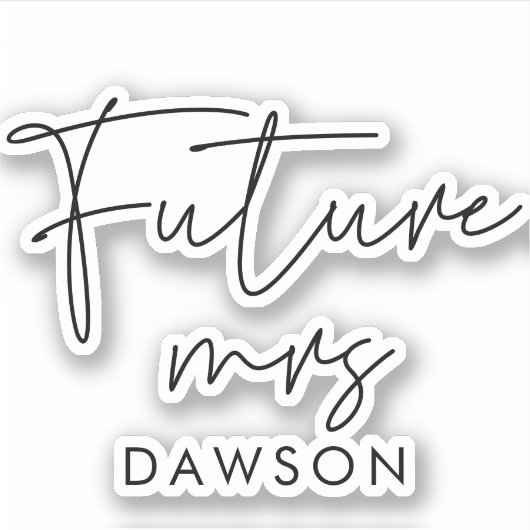 Moderne minimalistische toekomst mevrouw toekomsti sticker (Voorkant)