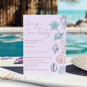 Moderne Minimalistische Tot Ziens Baby Baby Shower Kaart