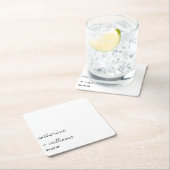 Moderne minimalistische traditionele zwarte bruilo kartonnen onderzetters (Insitu)