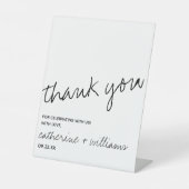 Moderne minimalistische traditionele zwarte bruilo reclamebord met voetstuk (Voorkant)