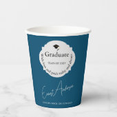 Moderne minimalistische trendy elegante Afstuderen Papieren Bekers (Voorkant)