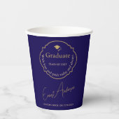 Moderne minimalistische trendy elegante Afstuderen Papieren Bekers (Voorkant)