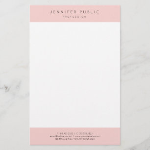 Moderne minimalistische trendy elegante blush roze briefpapier