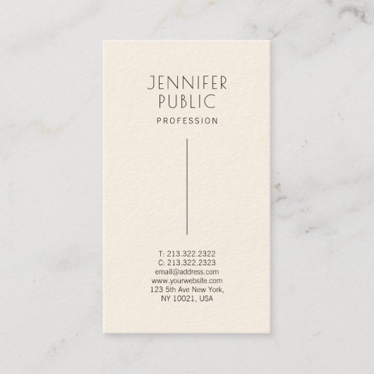 Moderne minimalistische trendy elegante Signature  Visitekaartje (Voorkant)