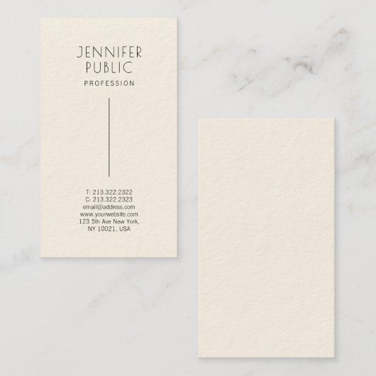 Moderne minimalistische trendy elegante Signature  Visitekaartje (Voorkant / Achterkant)