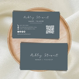 Moderne minimalistische trendy marine professionel visitekaartje