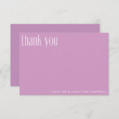 Moderne Minimalistische Trendy Orchidee Huwelijk D Bedankkaart (Voorkant / Achterkant)