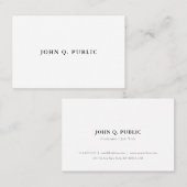 Moderne minimalistische trendy Sjabloon Elegant Ee Visitekaartje (Voorkant / Achterkant)