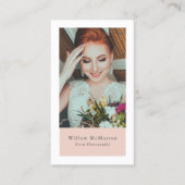 Moderne minimalistische trendy typografie fotograf visitekaartje (Voorkant)