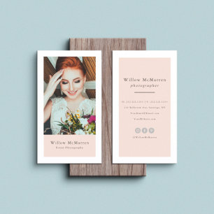 Moderne minimalistische trendy typografie fotograf visitekaartje