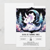 Moderne minimalistische Triceratops Verjaardag Kaart (Voorkant / Achterkant)