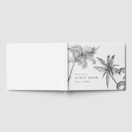 Moderne minimalistische tropische minimalistische  gastenboek (Volledig)