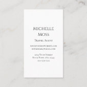 Moderne minimalistische tropische palmbomen botani visitekaartje (Achterkant)