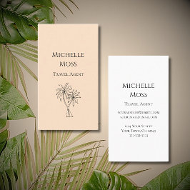 Moderne minimalistische tropische palmbomen botani visitekaartje