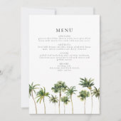 Moderne minimalistische tropische palmboom diner m kaart (Voorkant)