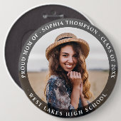 Moderne Minimalistische Trots Moeder Afgestudeerde Ronde Button 6,0 Cm (Voorkant /achterkant)