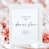 Moderne Minimalistische Trouw Glow Stick Poster