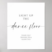 Moderne Minimalistische Trouw Glow Stick Poster (Voorkant)