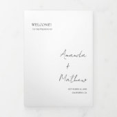 Moderne Minimalistische Trouw Infographic Programm Drieluik Uitnodiging (Cover)