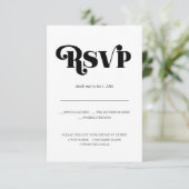 Moderne Minimalistische Trouw-RSvp | 70s-Typografi Aankondiging (Staand voorkant)