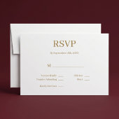 Moderne Minimalistische Trouw RSVP Kaart