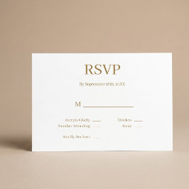 Moderne Minimalistische Trouw RSVP Kaart