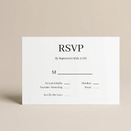 Moderne Minimalistische Trouw RSVP Kaart