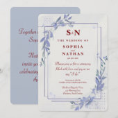 Moderne Minimalistische Trouw Uitnodiging (Voorkant / Achterkant)