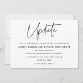 Moderne minimalistische trouw-updatekaart kaart (Voorkant)