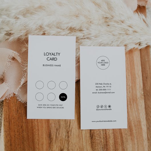 Moderne minimalistische trouw visitekaartje