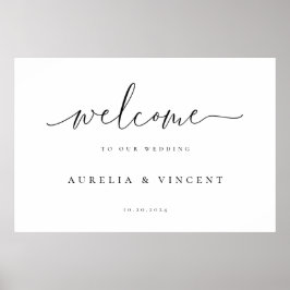 Moderne Minimalistische Trouw Welkom Poster