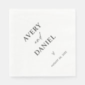 Moderne Minimalistische Trouwcocktail Papieren Ser Servet (Voorkant)