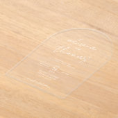 Moderne Minimalistische Trouwdag Acryl Uitnodigingen (Laagn)