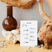 Moderne minimalistische trouwdag Evenementen Tijdl Programmakaart