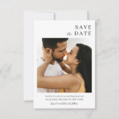 Moderne Minimalistische Trouwdag Save The Date (Voorkant)