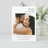 Moderne Minimalistische Trouwdag Save The Date (Staand voorkant)