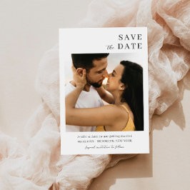 Moderne Minimalistische Trouwdag Save The Date