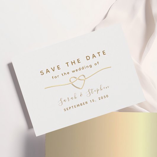 Moderne Minimalistische Trouwdag Save The Date