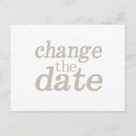 Moderne Minimalistische Trouwdatum Aanpassen Aankondigingskaart