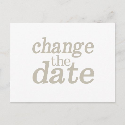 Moderne Minimalistische Trouwdatum Aanpassen Aankondigingskaart (Voorkant)