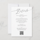 Moderne Minimalistische Trouwdetails Bijlagekaart Kaart (Voorkant)