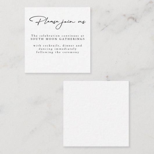 Moderne minimalistische trouwdetails Kaarten (Voorkant / Achterkant)