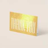 Moderne minimalistische trouwfoto Elegant Dank u Folie Kaarten (Voorkant)