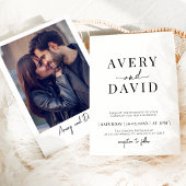 Moderne minimalistische trouwfoto kaart