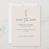 Moderne Minimalistische Trouwfoto Save The Date (Voorkant)