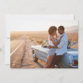 Moderne minimalistische trouwfoto  save the date (Achterkant)